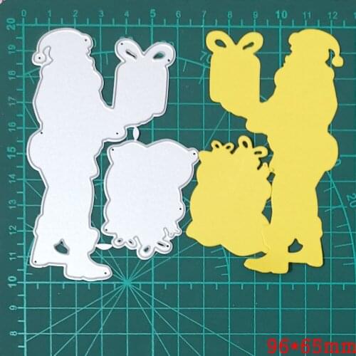 Santa Claus Giving Gifts/Christmas Metal Cutting Dies For Stamps Scrapbooking Stencils DIY Paper Album Cards Decor Embossing New