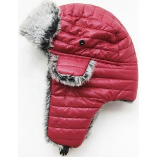 Fashion Classical Solid Winter Hat For Women Men Unisex Earflap Hat Cap Faux Fur Russian Hat Winter Feather Bomber Hat