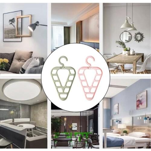 Clothes Hangers Organizer 360°Rotation Triangle 9 Holes Closet Storage Rack Hook 94PF