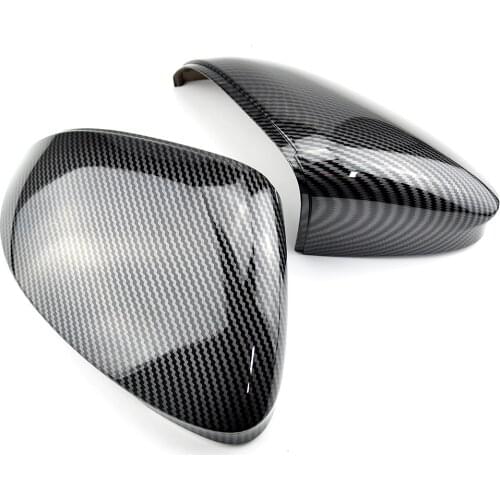 High quality carbon Look black and Bright black Car Rearview mirror housing cover for vw GOLF 8 MK8 2020 2021
