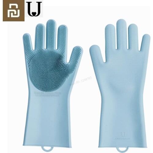 Youpin JJ JORDAN JUDY Magic Silicone Cleaning Gloves Insulation non-slip Dishwashing Glove Double-sided Wear Gloves
