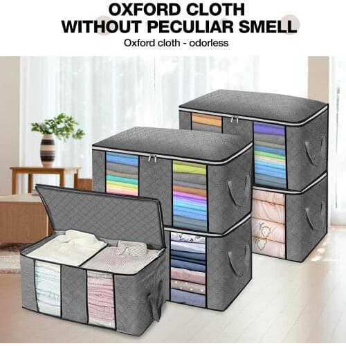 1/2/4pcs Large Capacity Storage Bags Clothes Quilt Sweater Closet Organizer Towel Pillow Toy Storage Box Clothing Sorting