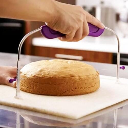 1Pcs Adjustable Line Stainless Steel Cake Cut Slicer Device Divider Cake Decorating Mold DIY Bakeware Kitchen Cooking Tools