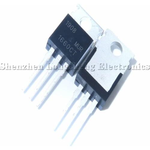 10PCS/LOT New MUR1660CT 1660CT TO-220 Fast Recovery Diode 600V 16A