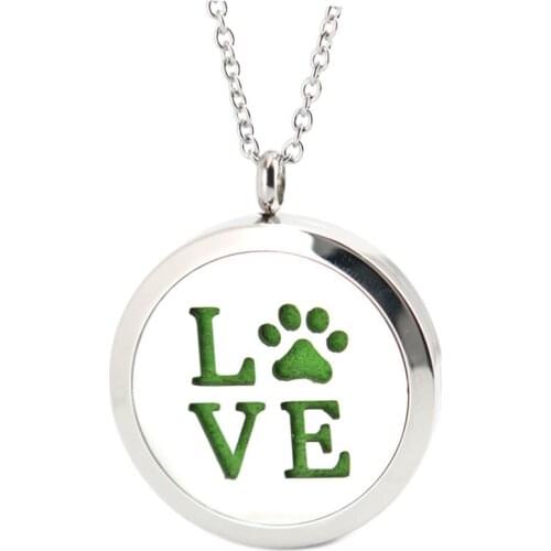 10pcs Stainless steel 30mm magnet Essential Oil Diffuser Perfume Aromatherapy Locket Pendant Necklace With Chain And Pads