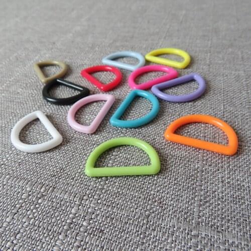 100pcs/lot 20mm 25mm webbing wholesale Plastic strap belt buckle D ring for bag knapsack pet supply garment sewing DIY accessory