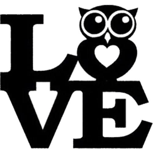 13cm*13cm Creative Cartoon Owl Love Customized Fashion Applique PVC High Quality Cover Up Scratches Exquisite Car Sticker