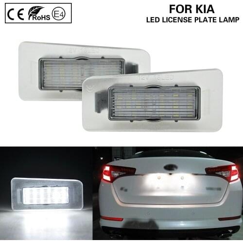 2X LED License Plate Lamp LED Number Plate Light For KIA Forte Sedan/Hatchback 2011 2012 2013 2014 2015 2016 2017 2018 2019