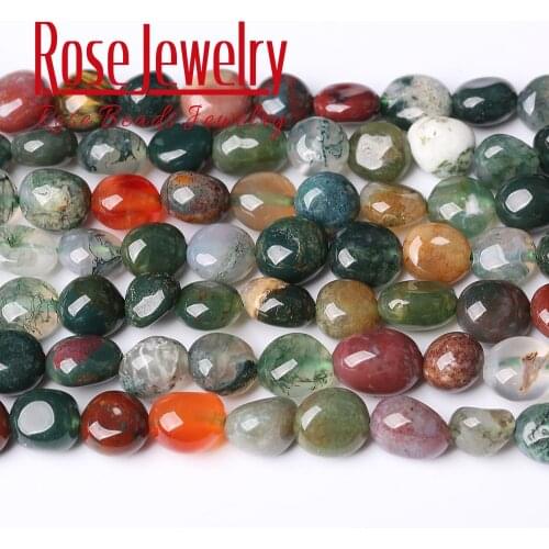 8-10mm Natural Irregular India Agates Loose Stone Beads For Jewelry Making DIY Necklace Bracelet Ear Studs Accessories 15 Inches