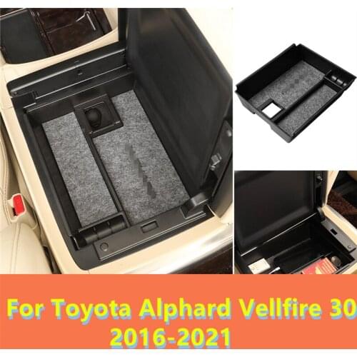 Car Central Armrest Storage Box Console Arm Rest Tray Holder Case Palle Accessories For Toyota Alphard Vellfire 30 2016-2021