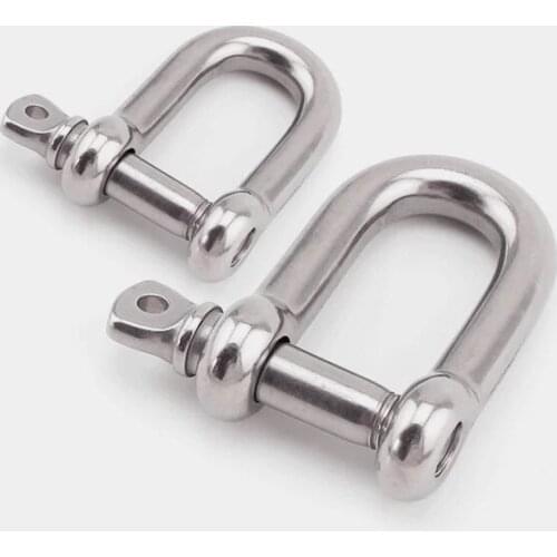 304 stainless steel d - shaped shackle hook connecting buckle shackle u - shaped ring bolt