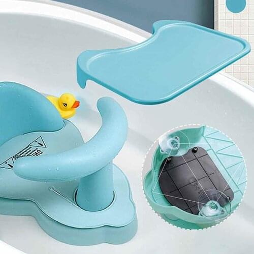 Baby Multi-Function Folding Seat Newborn Bath Seat Kids Folding Bath Seat Dining Chair Kid Tub with Removable Plate