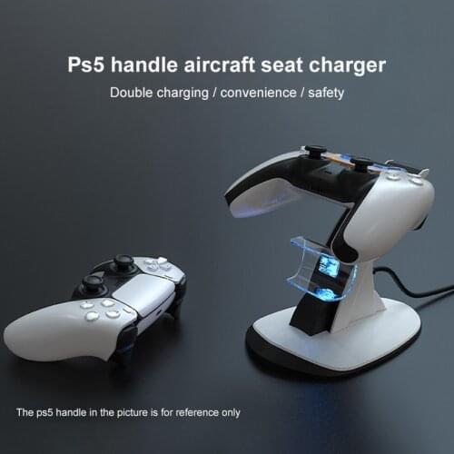Dual Controller Charger Stand Wireless Joystick Charging Dock Cradle with Indicator Lights for Sony PS5 Gamepad Charger Station