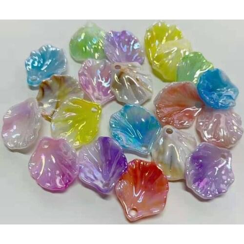 50Pcs/bag Double Colour acrylic cabbage shape Loose diy beads Jewelery Findings fit for jewelry accessory 17x15mm y1573
