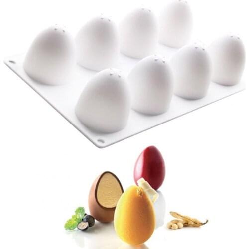 Easter Egg Mold Multi-functional 8 Cavity Silicone DIY Chocolate Baking Mold for Festival