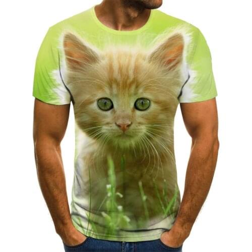 2021 New Fashion 3d Printed T-Shirt Animal Pattern Summer Short Sleeve Round Neck Top Casual MenS T-Shirt