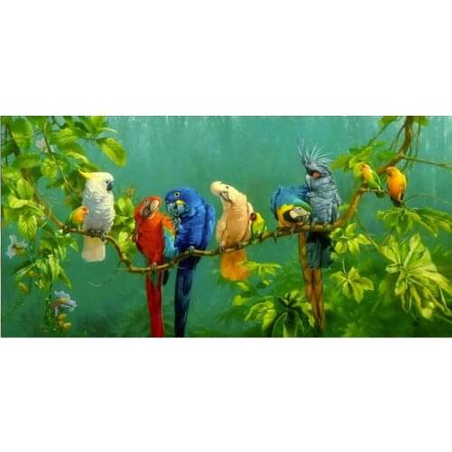 Pictures Colorful Parrots Animal 5D Diamond Painting Canvas Painting Wall Art For Living Room Modern Decorative Posters DF373