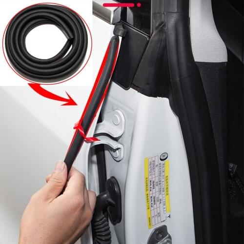Car Door Trunk Seal Kit Doors Trim Edge Moulding Seal Strip Wind Noise Reduction Kit For Tesla Model3 ModelY Accessories 8PCS