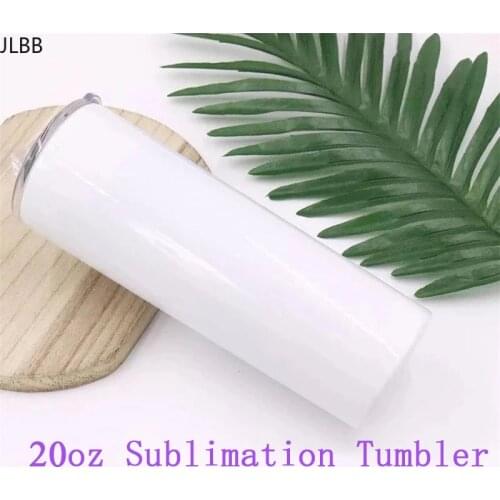 20oz DIY Blank Sublimation Skinny Tumbler With Straw Stainless Steel Cup Double Vacuum Insulated Portable Car Mugs For Travel