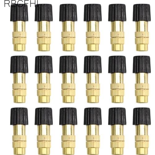 RBCFHl 30/60/100PCS Micro Drip Irrigation Misting Brass Nozzle Garden Spray Cooling Parts Copper Sprinkler Watering Irrigation