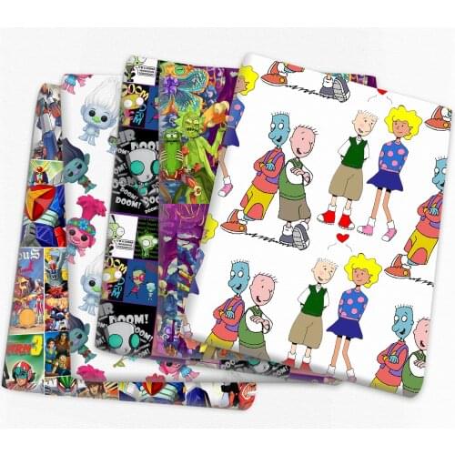 Cartoon Character Patchwork Polyester Cotton Fabric for Tissue Sewing Quilting Fabrics Needlework Material DIY Handmade,c15798