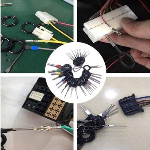 11/21/36/59pcs Harness Terminal Ejector Line Maintenance Kit Stainless Steel Single Needle Double Needle Flat Tip Car Repair