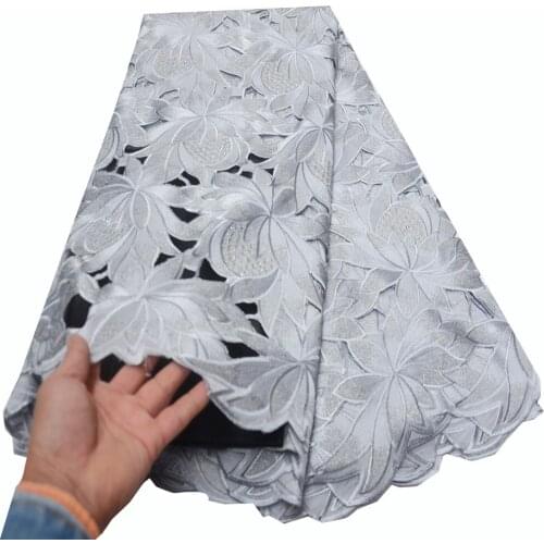 Nigerian African Lace Fabric High Quality French Lace for Party Embroidery Swiss Voile Cotton Lace Wedding CLP-490