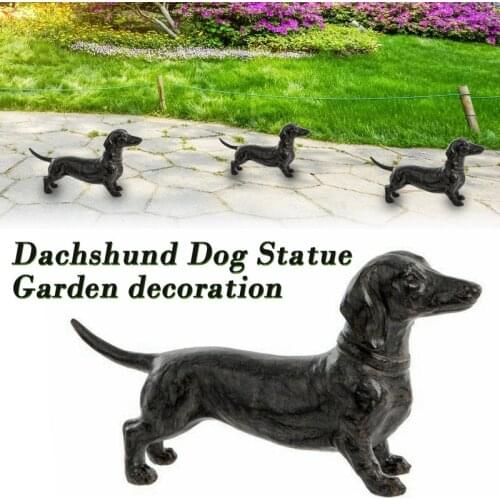Newly Dachshund Statue Garden Decor Resin Crafts Dog Lover Gift Patio Lawn Courtyard Home Decoration