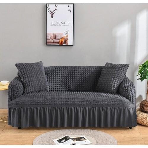 Solid Color Elastic Sofa Covers For Living Room Stretch Sofa Slipcovers Universal Couch Cover L shape Armchair Protector