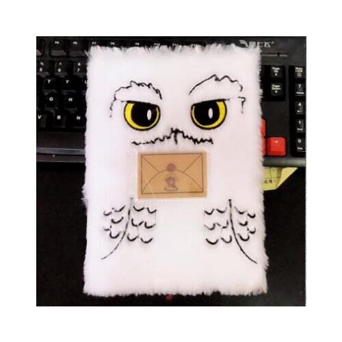 Harries Hedwig Owl Plush A5 Notebook with a Potters notepad diary Cute Toys Birthday Christmas Adults Kids