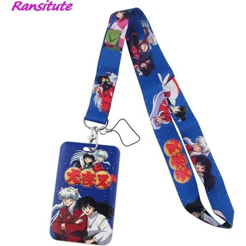 Ransitute R1643 Anime Lanyard Card ID Holder Car KeyChain ID Card Pass Gym Mobile Phone Badge Key Ring Holder Jewelry