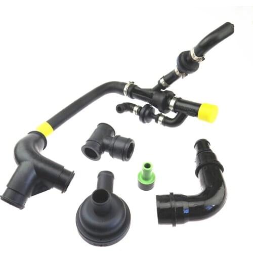 SCJYRXS Qty6 1.8T Crankcase Breather Hose Pipe Valve Kit 06A103213F 06A103213AF for A3 A4 A6 TT Passat Bora Seat Skoda 058103247