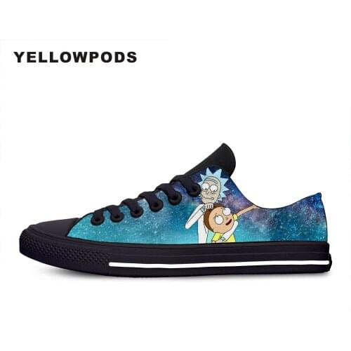 Flats Classic Canvas Shoes Galaxy Space Rick Women Woman Black Flats 3D Print Casual Fashion Shoes
