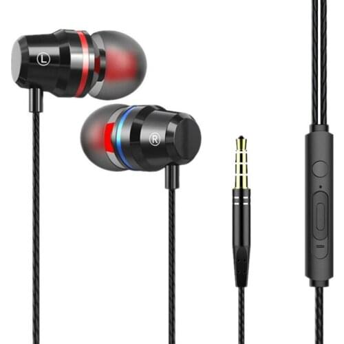 Universal 3.5mm In-Ear Earphone for Mobile Mega Bass Wired Headset Headphone with Mic for Cellphone
