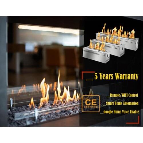On sale 60'' burner with remote control CE indoor bio ethanol fireplace