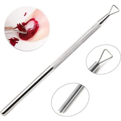 1Pc Acrylic Gel Nail Art 0.7*12.5mm Remover Stainless Steel Pusher Push UV Polish Manicure Nails Professional Remove Tool &2-55