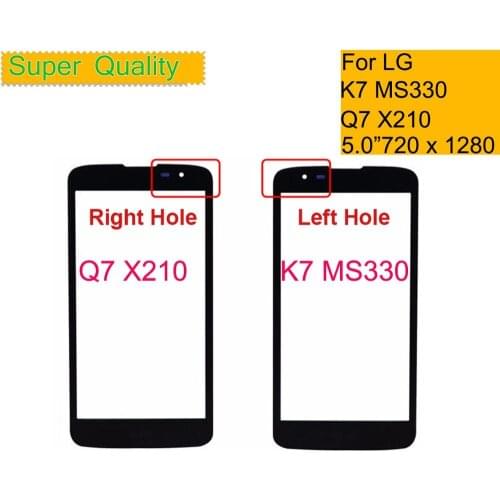 10Pcs/lot For LG Q7 X210 X210DS / K7 MS330 Tribute 5 LS675 Touch Screen Front Glass Panel Front Outer Glass Lens LCD Glass