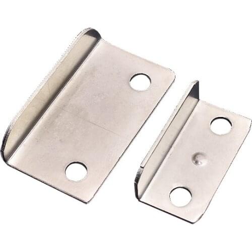 10pcs/lot Metal Right Angle Drawer Lock Strike Plate For Home Office Drawer Cupboard Door Furniture Connector Hardware Fastener