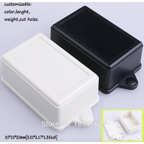 [2 colors] 85*55*35mm small plastic cases wall mount plastic electronics housing junction box diy abs enclosure for project box