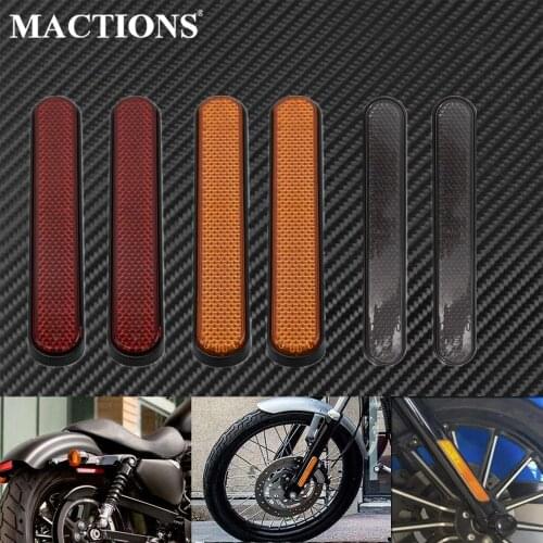 2xMotorcycle Front Fork Leg Reflector Reflective Sticker Lower Legs Safety Warning For Harley Sportster XL Touring Dyna Softail