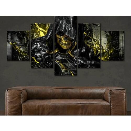 5 Piece Death Stranding Higgs Skull Mask HD Game Poster Canvas Painting Bedroom Living Room Decoration