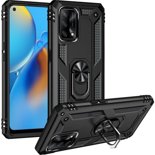 Armor Shockproof protective Back Cover For OPPO A93 A94 Case Hard With Stand Ring case for OPPO A74 A54 A55 Phone shell