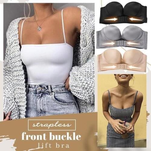 Strapless Front Buckle Lift Bra Women Invisible Bras Front Closure Sexy Push Up Bra Underwear Lingerie Dropshipping
