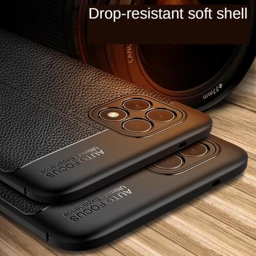 For OPPO Reno 4 SE F17 Pro Phone Case For OPPO A93 A73 A53 A52 A72 A92 Litchi Grain Pattern Soft TPU Silicone Bumper Back Cover