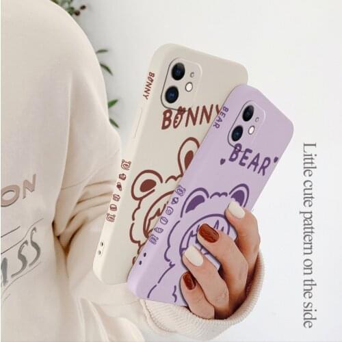 Cartoon Girl Phone Case For iPhone 12 Pro Max 11 X XS XR XSMAX SE2020 8 8Plus 7 7Plus 6 6S Plus Liquid Silicone Cover