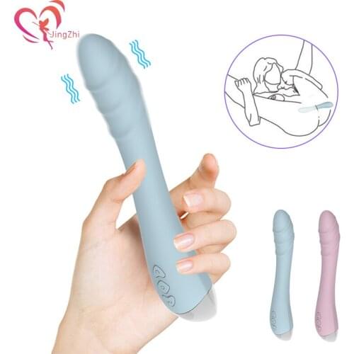 JingZhi Silicone Vibrator Female Sex Toys 10 Speed Vibrating Dildo G-Spot Clitoral Stimulation Sex Shop for Couple Adult Toys