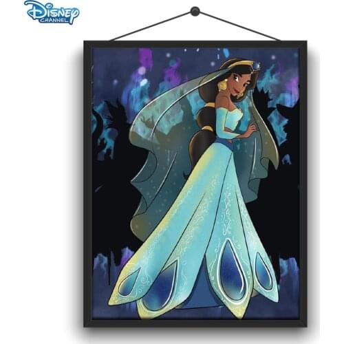 Disney 5D DIY Diamond Painting Aladdin and The Little Mermaid Diamond Embroidery Exquisite Exclusive Handicraft Home Decoration