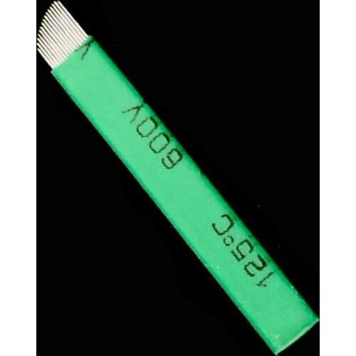 Kit 500 Lâminas Tebori Nano Flex Hard Pcd Microblading Promoção 12CF 0.18mm/ 0.25mm / 0.16mm/ 0,18mm/ Fina Agulha Tebori Micro