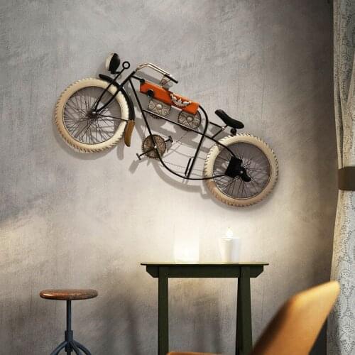 Creative Childrens Room Bicycle Decorations Wrought Iron Wall Pendants Retro Industrial Style Bar Living Room Wall Hangings
