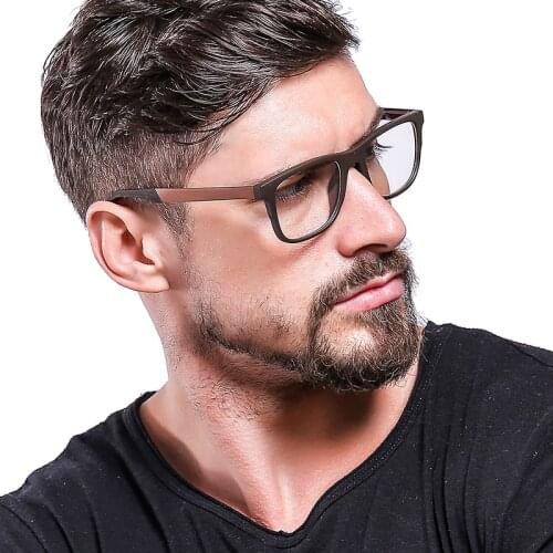 Vazrobe Tr90 Glasses Frame Men Square Eyeglasses Frames for Man Vintage Spectacles Male Myopia Full Rim Clear Lens Retro Thick